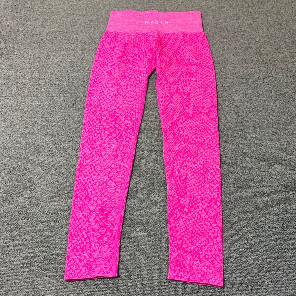 NVGTN Hot Pink Snakeskin Seamless Legging High Waisted Small Activewear Gorpcore